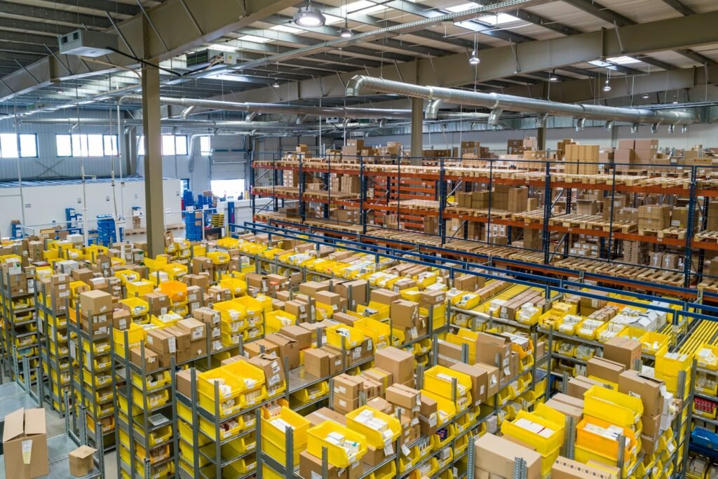 Warehouse shelves for China inventory and fulfillment planning