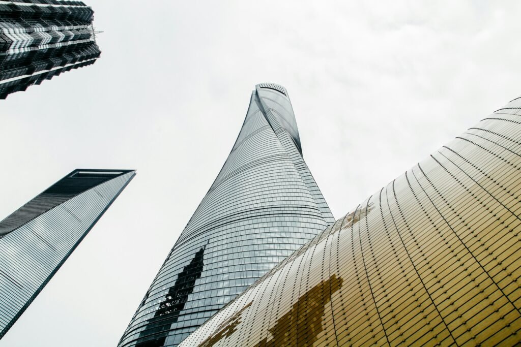 Shanghai skyscrapers business district